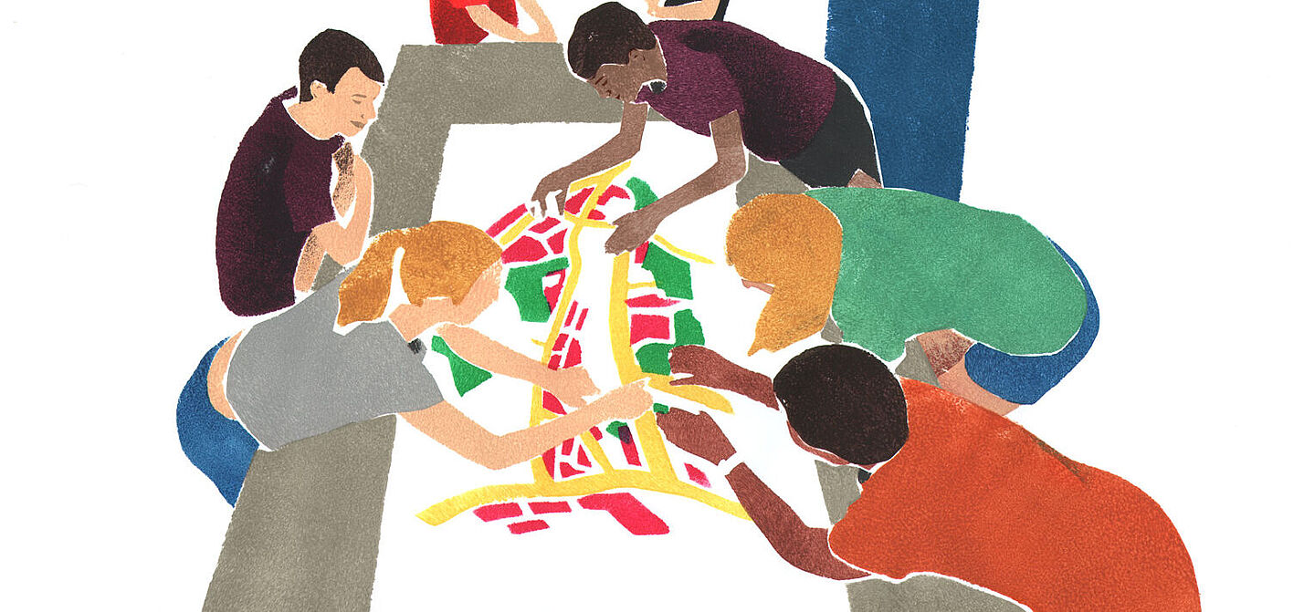 Zusammenarbeit Illustration Zusammenarbeit Illustration